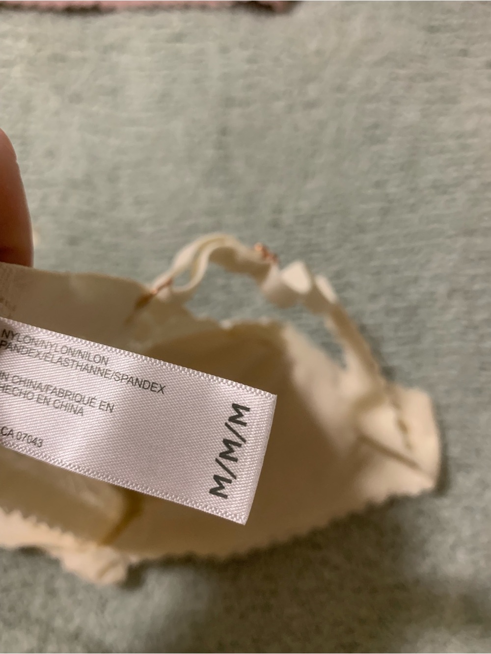 Danskin Cream Lace Triangle Bralette - Picture 3 of 3